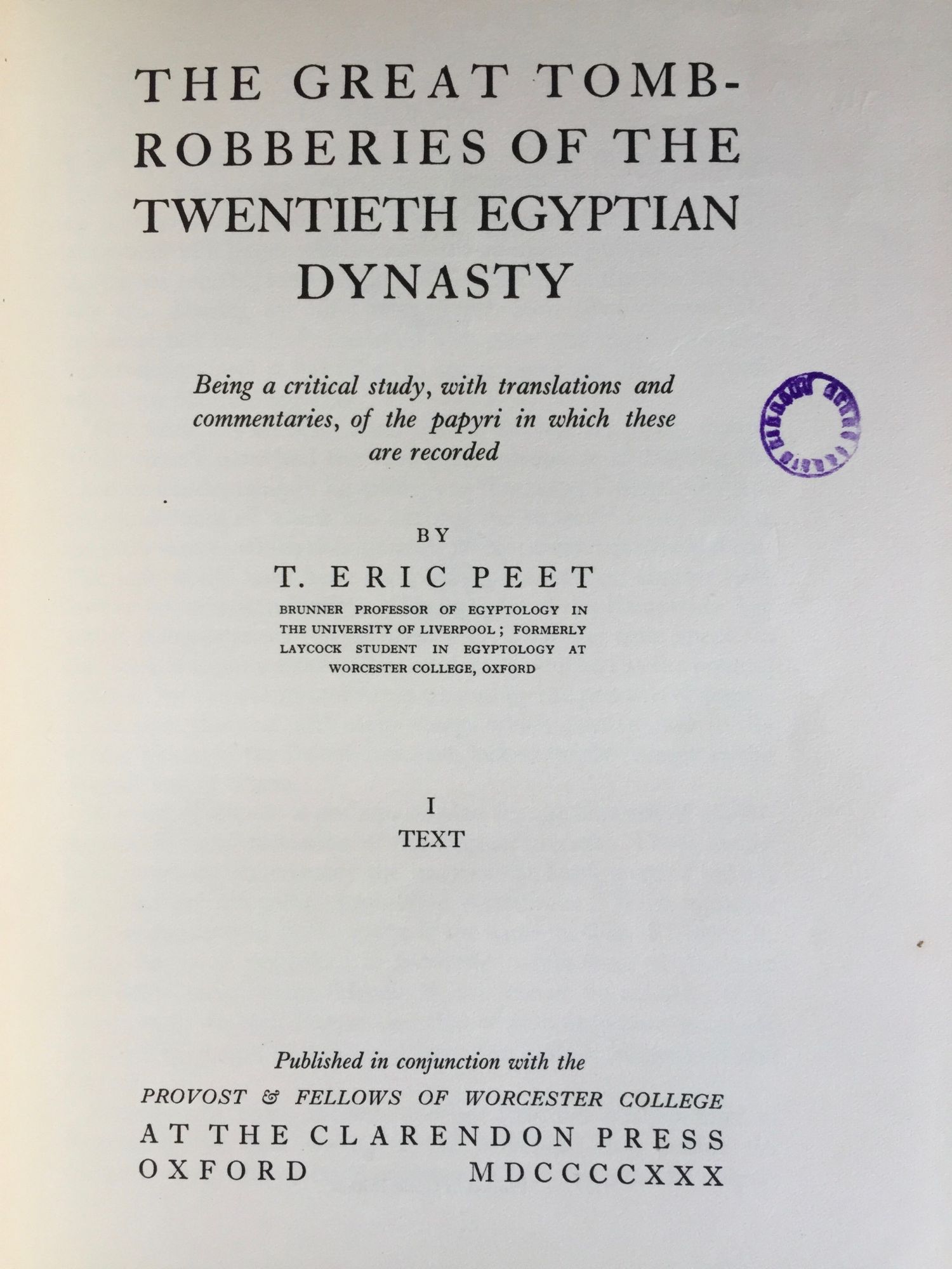 The Great Tomb Robberies Of The Twentieth Egyptian Dynasty